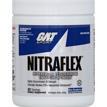GAT Sport Nitraflex Pre-Workout Blue Raspberry 30 Servings