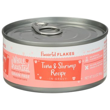 Whole Hearted All Life Stages Grain Free Tuna And Shrimp Flaked In Gravy Cat Food, 5.5oz