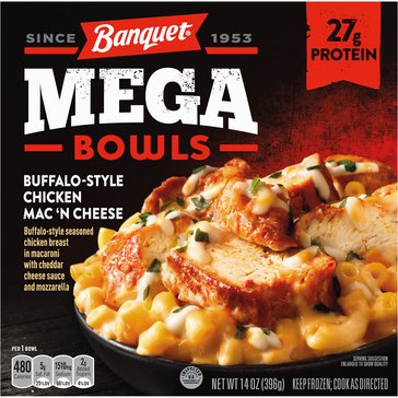 Banquet Mega Bowls Buffalo Style Chicken Mac N' Cheese, 14oz