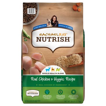Rachael Ray Nutrish Chicken & Veggie Dog Food, 28lb