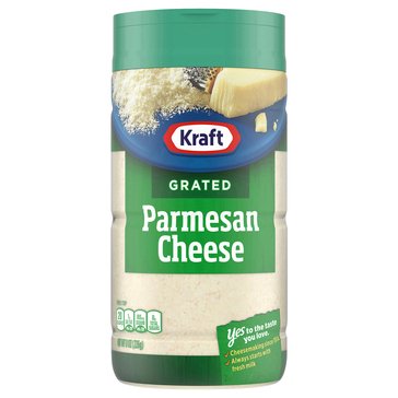 Kraft Natural Cheese Grated Parmesan, 8oz