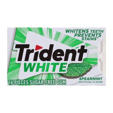 Trident White Split 2 Fit Spearmint Gum, 16-Pieces