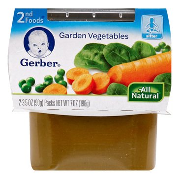 Gerber Second Foods Garden Vegetable 2-Pack Baby Food, 4oz 