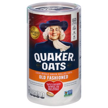 Quaker Oats Regular Oatmeal, 18oz