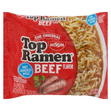 Top Ramen Beef Ramen Noodle Soup