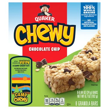Quaker Chewy Chocolate Chip Granola Bars, 8-Count