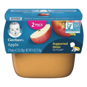 Gerber First Foods Applesauce 2-Pack Baby Food 