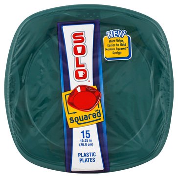 Solo squared Plastic Plates, 10.25