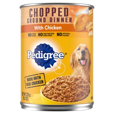Pedigree Chopped Chicken Dog Food, 13.2 oz