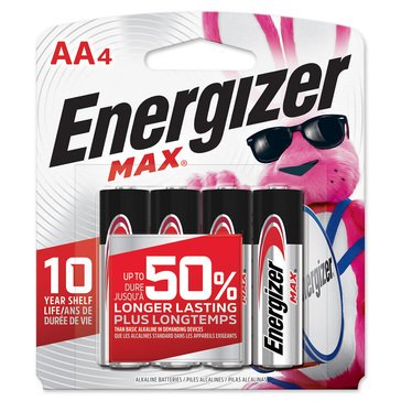 Energizer MAX Alkaline AA Battery-4 Pack