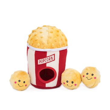 Zippy Paws Popcorn Bucket Burrow Dog Toy