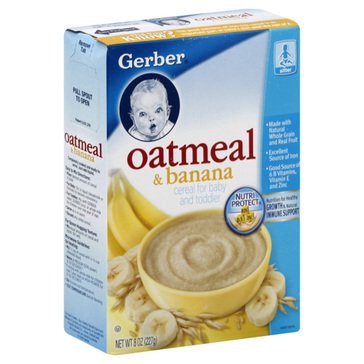 Gerber Banana Probiotic Oatmeal Cereal, 8oz