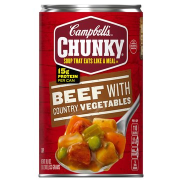 Campbell's Chunky Beef with Country Vegetables Soup, 18.8oz