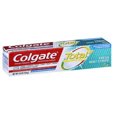 Colgate Total Mint Stripe Gel Toothpaste, 4.8oz