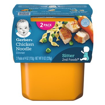 Gerber Second Foods Apple and Chicken 2-Pack Baby Food, 4oz