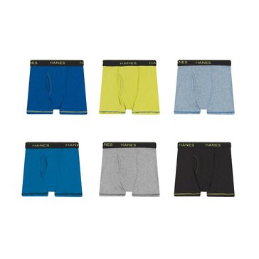Hanes Boys' 6-Pack Lightweight Mesh Boxer Briefs, Small