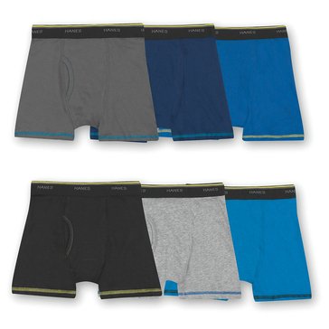 Hanes Boys' 6-Pack Lightweight Mesh Boxer Briefs, Large