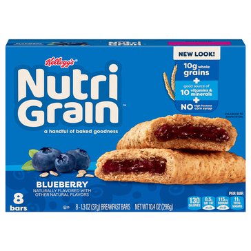 Nutri Grain Blueberry Breakfast Bars, 8-Count