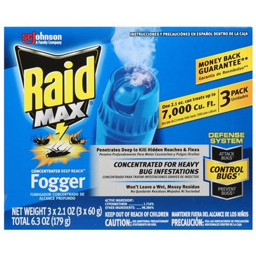 Raid Max Fogger 6.3oz 3-pack