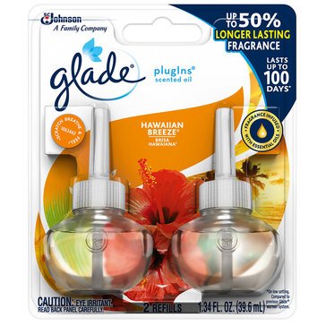 Glade Plugins Scented Oil Refills, Hawaiian Breeze