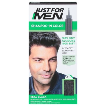 Just For Men Shampoo In Hair Color Real Black