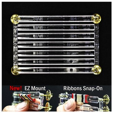 21 Ribbon Mounting Bar Holder Clear PLASTIC No Space