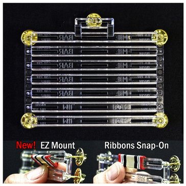 22 Ribbon Mounting Bar Holder Clear PLASTIC No Space