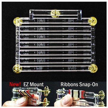 23 Ribbon Mounting Bar Holder Clear PLASTIC No Space