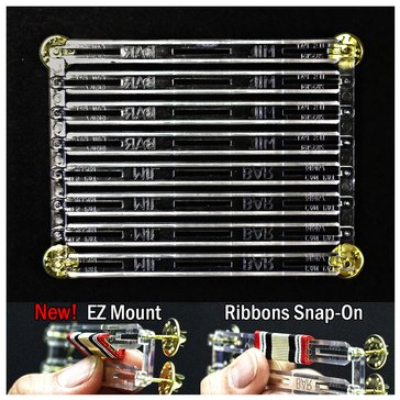 24 Ribbon Mounting Bar Holder Clear PLASTIC No Space