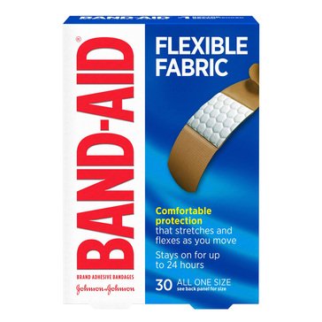 BAND-AID Flex Fabric One Size Adhesive Bandages, 30-count