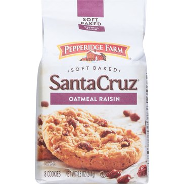 Pepperidge Farm Soft Baked Santa Cruz Oatmeal Raisin Cookies, 7.2oz