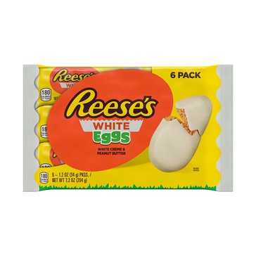Reese's Easter White Chocolate Peanut Butter Eggs, 6-Pack