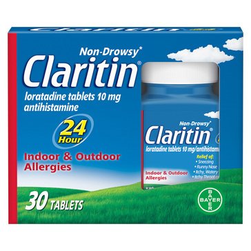Claritin Allergy Non-Drowsy 24-Hour 10mg Tablets, 30ct