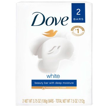 Dove Bar Soap White 3.75oz 2-Pack 
