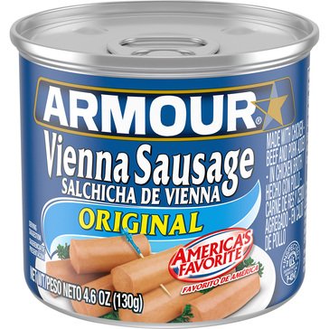 Armour Vienna Sausage Original Canned Meat, 4.6oz