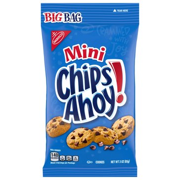 Chips Ahoy! Mini Chocolate Chip Cookies, 3oz