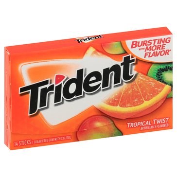 Trident Tropical Twist Gum, 14-Piece