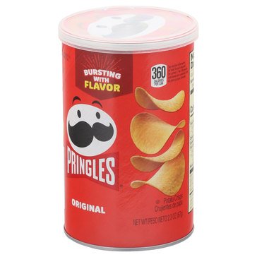 Pringles Grab N' Go Original Potato Crisp Chips, 2.3oz