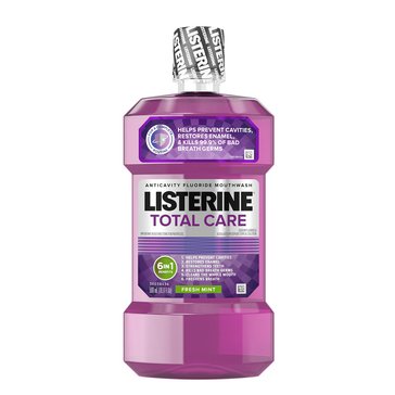 LISTERINE Total Care 6 in 1 Anticavity Fresh Mint Mouthwash, 500ml