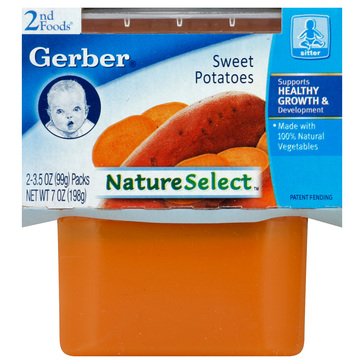 Gerber Second Foods Sweet Potato 2-Pack Baby Food, 4oz each