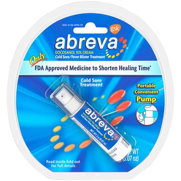 Abreva Docosanol Cold Sore Treatment Pump, .07oz