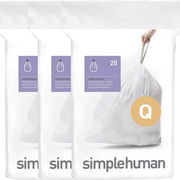 simplehuman Custom Fit Q Liner, 60pk