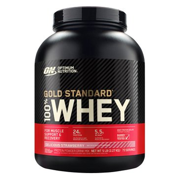 Optimum Nutrition 100% Whey Gold Standard Delicious Strawberry, 5.17 lbs