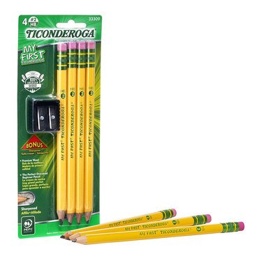 Dixon My First Pencil With Sharpener, 4ct