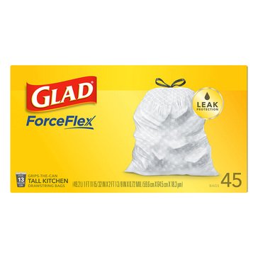 Glad ForceFlex Tall Kitchen Drawstring Trash Bags
