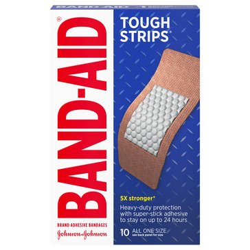 BAND-AID Tough Strips Extra Large Adhesive Bandages, 10-count