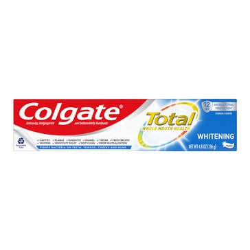 Colgate Total Whitening Toothpaste, 4.8oz