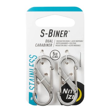 Nite Ize S-Biner Stainless Steel Dual Carabiner #1 2 Pk
