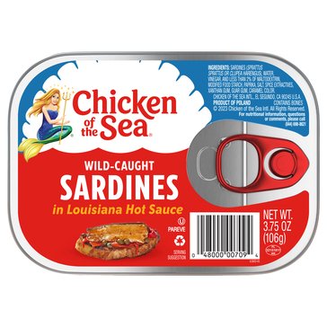 Chicken of The Sea Sardines In Louisiana Hot Sauce, 3.75oz