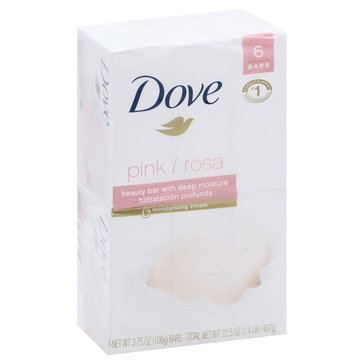 Dove Pink Bar Soap 6-Pack 7.5oz